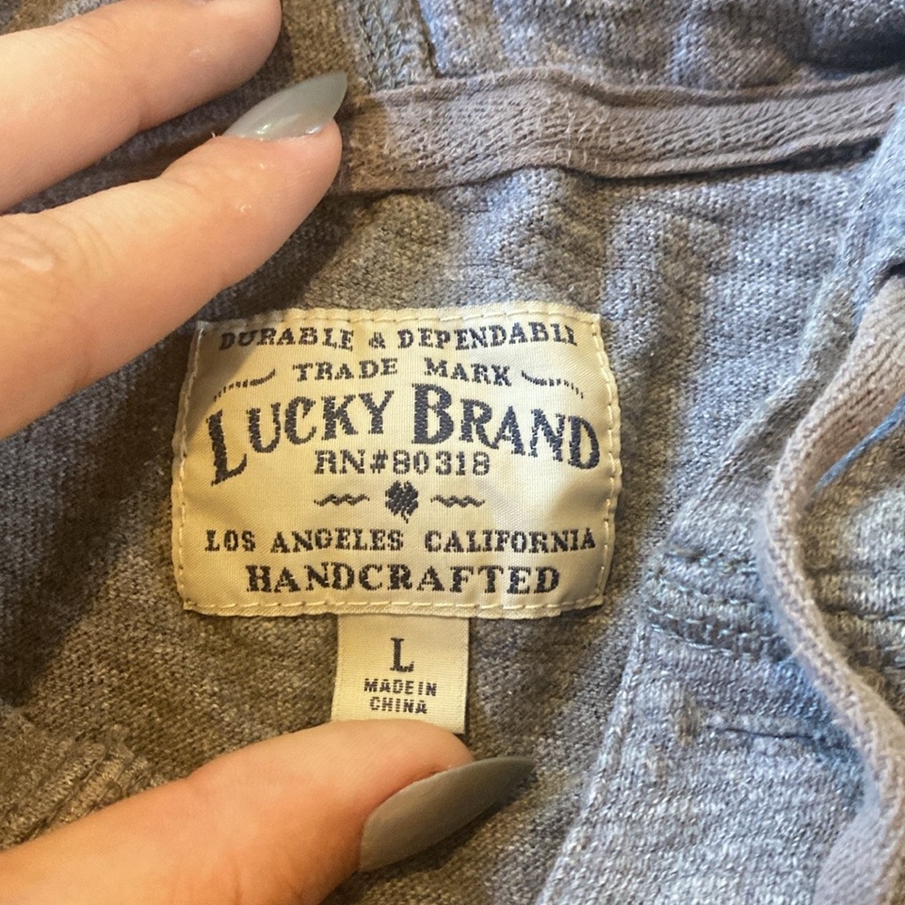 Lucky Brand Man’s Gray Large Hoodie